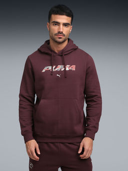 Puma - WARDROBE Essentials Men Purple Graphic Hoodie