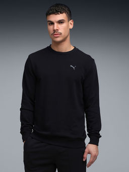 Puma - Essentials Logo Men Black Regular Fit Crew Neck Sweatshirt