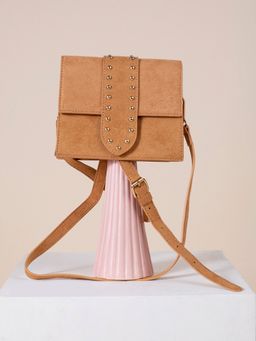 Haute Sauce - Brown Textured Sling Bag