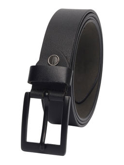 KASTNER - Men Textured Formal Leather Belt - Black