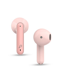 Pebble - DuetPro TrueWireless Earbuds with 20 Hours Playback Time, Touch Control(Peach Blossom) PTWE02