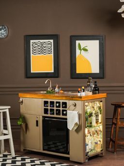 HAUS OF BARS BY SPEEDX - Model Z Home Bar Cabinet Refrigerators with Wooden Top with Built in (30L)