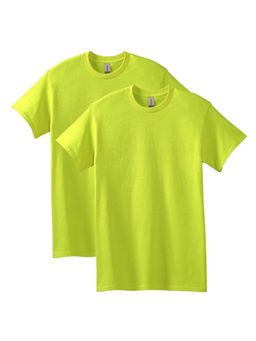 Gildan - Green Cotton Half Sleeves Crew Neck Solid T-Shirt (Pack of 2)