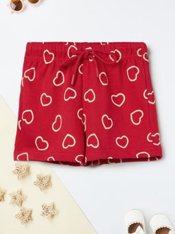 max - Girls Heart Print Shorts