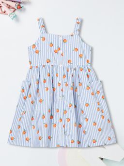 max - Girls Striped Printed Dress
