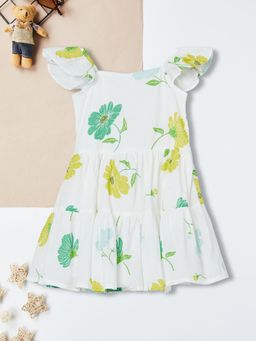 max - Girls Floral Print Dress