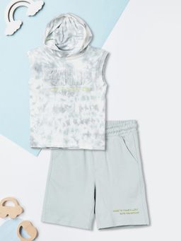 max - Boys Tie-Dye Printed T-Shirt with Shorts