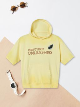 max - Boys Typography Hooded T-Shirt