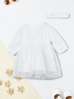max - Girls Embroidered Dress with Headband