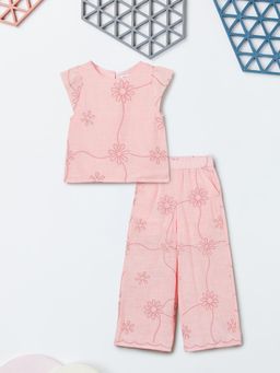 max - Girls Floral Embroidered Co-Ord Set