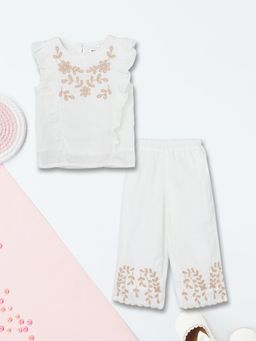 max - Girls Floral Embroidered Co-Ord Set