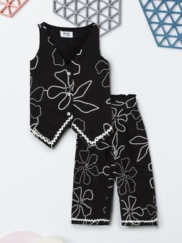 max - Girls Floral Embroidered Co-Ord Set