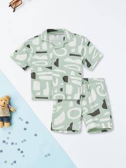 max - Boys Printed Shirt with Shorts