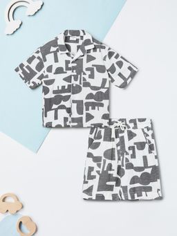 max - Boys Printed Shirt with Shorts