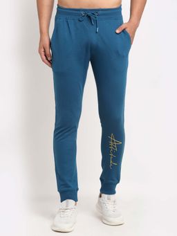 Club York - Men Teal Printed Joggers