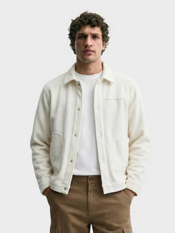 The Indian Garage Co - Men White Regular Fit Solid Full Sleeves Shacket