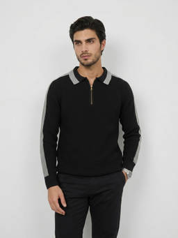 Spykar - Men Black Regular Fit Sweater