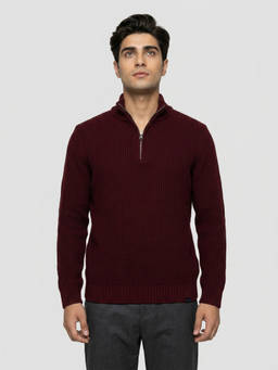 Spykar - Men Red Regular Fit Sweater