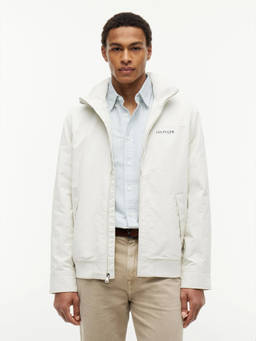 Tommy Hilfiger - Men Off White Solid Regular Fit Nylon Jacket