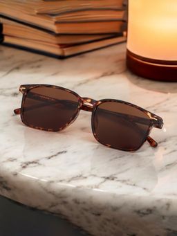 TED SMITH - Unisex Square Sunglasses with Polarised and UV Protected Lens-COSTELLO_DEMI-BRN