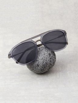 TED SMITH - Unisex Aviator Grey Sunglasses With Polarized Lenses-MORRIS_C7