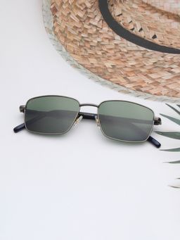 TED SMITH - Unisex Green Lens & Grey-Toned Square Sunglasses-SUN-ADRIAN_C4
