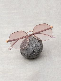 TED SMITH - Unisex Octagon Metal Gold-Brown Graded Sunglasses With Polarized Lenses-SUN-DUNE 2_C7