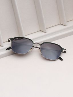 TED SMITH - Unisex Black Lens & Black Browline Sunglasses-SUN-ELIA_C4