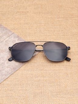 TED SMITH - Unisex Black Lens & Grey-Toned Aviator Sunglasses-SUN-FLORIAN_C4