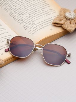 TED SMITH - Unisex Brown Lens & Silver-Toned Sunglasses-SUN-IVO_C4
