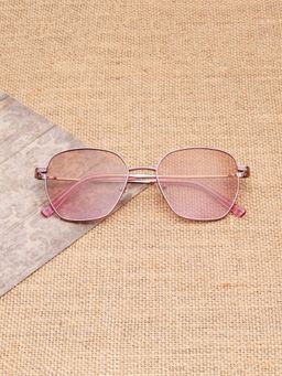 TED SMITH - Unisex Pink Lens & Rose Gold Sunglasses-SUN-LINUS_C2