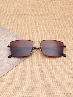 TED SMITH - Unisex Brown Lens & Grey-Toned Rectangle Sunglasses-SUN-NOEL_C2