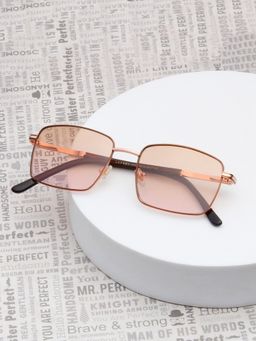 TED SMITH - Unisex Brown Lens & Gold-Toned Rectangle Sunglasses -SUN-VITO 2.0_C2