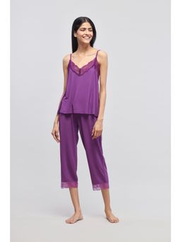 NeceSera - Dreamy Purple Lace Top with Capri (Set of 2)