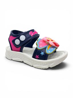 Lil Lollipop - Girls Mermaid Applique Detailed Slingback Sandals Navy Blue