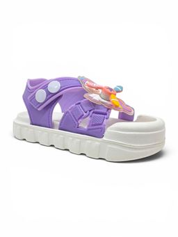 Lil Lollipop - Kids Unicorn Applique Detailed Slingback Sandals Purple