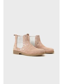 One Friday - Girls Pink Leather Chelsea Boots