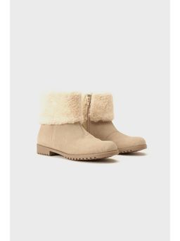 One Friday - Girls Ecru Casual Snow Boots
