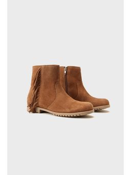One Friday - Girls Tan Leather Chelsea Boots