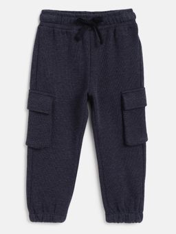 Chicco - Boys Medium Blue Solid Long Joggers