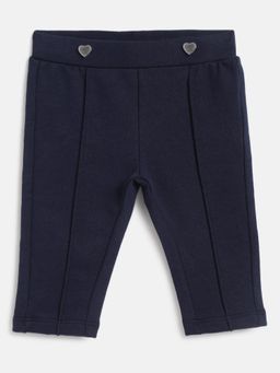 Chicco - Girls Navy Blue Solid Long Trouser