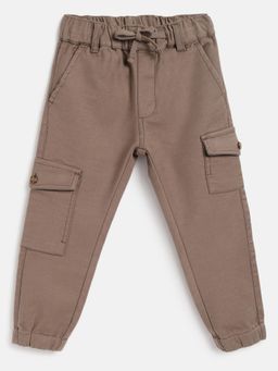 Chicco - Boys Medium Brown Solid Long Trouser