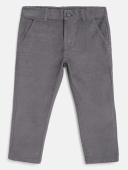 Chicco - Boys Medium Grey Solid Long Trouser