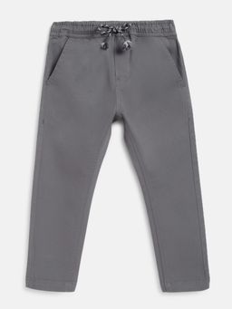 Chicco - Boys Medium Grey Solid Long Trouser