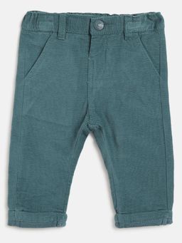 Chicco - Boys Dark Green Solid Long Trouser
