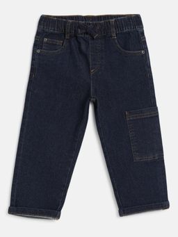 Chicco - Boys Navy Blue Solid Long Trouser