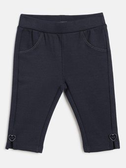 Chicco - Girls Navy Blue Solid Long Trouser