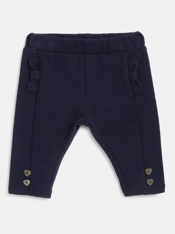 Chicco - Girls Navy Blue Solid Long Trouser