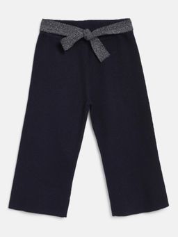 Chicco - Girls Navy Blue Solid Long Trouser