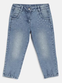Chicco - Girls Medium Blue Solid Jeans